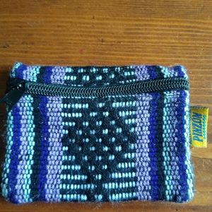 Woven cloth coin purse made 100% in mexico